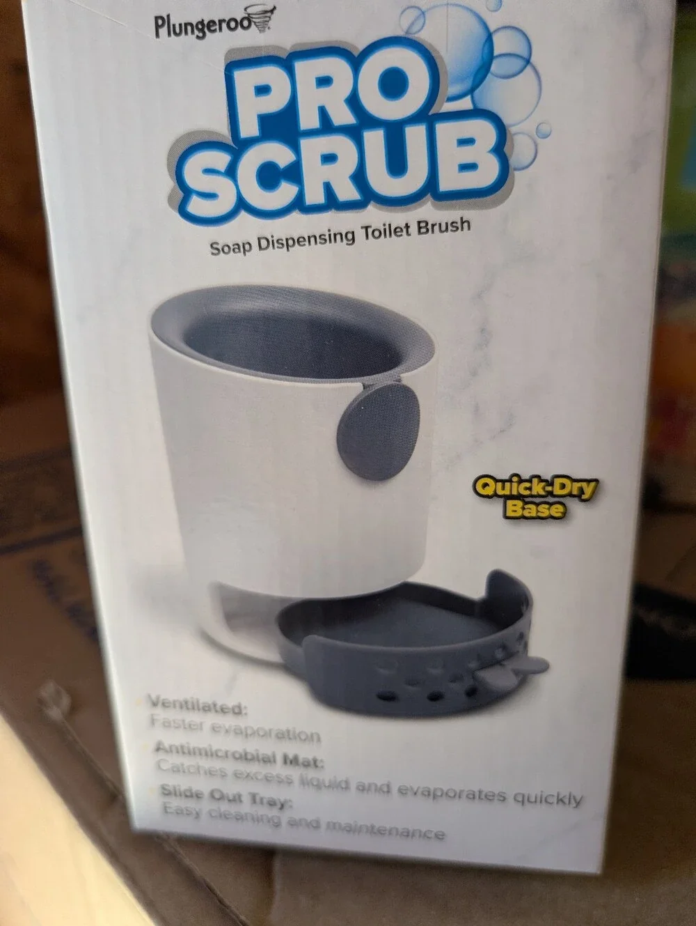 Pro Scrub Soap Dispensing Toilet Brush - Gray/White
